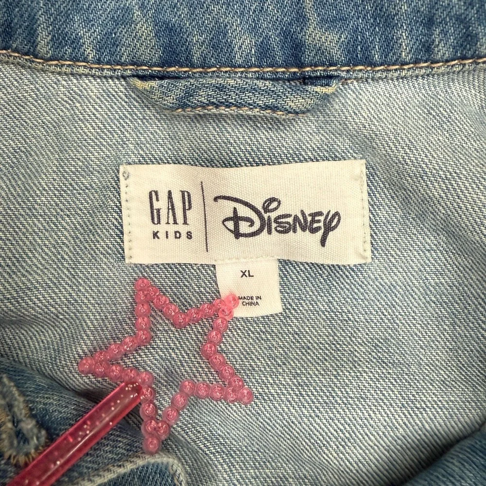 Gap Denim Jacket‎ Girls XL Minnie Mouse 100% Cotton 12-14yo
